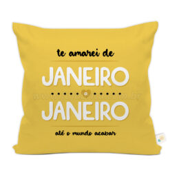 Almofada "Te amarei de janeiro a janeiro..." c/ foto no verso