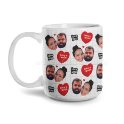 Caneca Rostinhos Casal personalizada