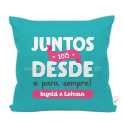 Almofada "Juntos Desde" c/ foto no verso