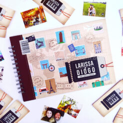 Álbum de Figurinhas de Viagens Personalizado c/ encadernação Wire-o