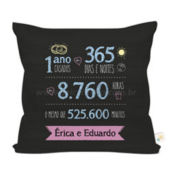 Almofada "Cronômetro" Chalkboard Personalizada