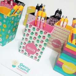 Porta Canetas + duas canetas personalizadas (atacado)