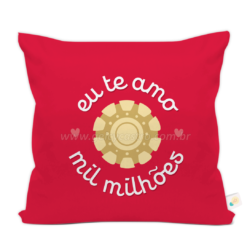 Almofada "Eu te amo mil milhões" c/ foto no verso