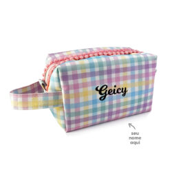 Necessaire Box Xadrez Colorido (CLIQUE PARA PERSONALIZAR)