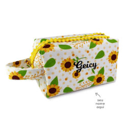 Necessaire Box Girassóis (CLIQUE PARA PERSONALIZAR)
