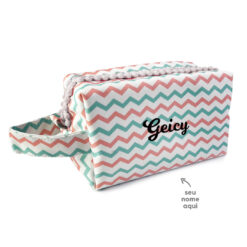 Necessaire Box Chevron (CLIQUE PARA PERSONALIZAR)