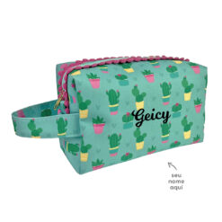 Necessaire Box Cactos (CLIQUE PARA PERSONALIZAR)