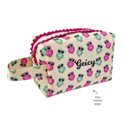 Necessaire Box Corujas (CLIQUE PARA PERSONALIZAR)