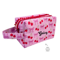 Necessaire Box Cerejas (CLIQUE PARA PERSONALIZAR)