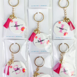 Chaveiros Inicial + Frase Personalizados