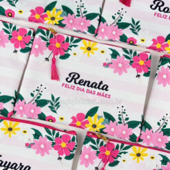 Necessaires Carteira "Feliz Dia das Mães" Personalizadas c/ Nome