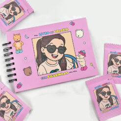 Livro de Colorir Infantil c/ Figurinhas Personalizado