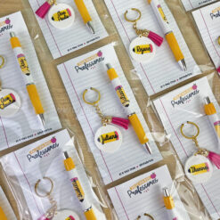Kits Chaveiro + Caneta "A Melhor Professora" Personalizados (mín. 10 unidades)