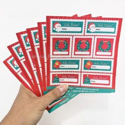 Kit c/ 54 Adesivos de Natal