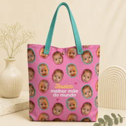 Bolsa Rostinhos “Melhor Mãe do Mundo” Personalizada
